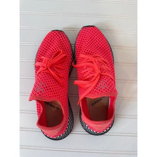 adidas Deerupt Runner Turbo Lace Up Mens Pink Sneakers Running Men's Size 10 - Picture 3 of 7