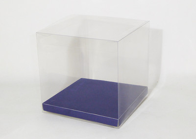 Stücke 10 Box Transp. 18x18x15 CM Hintergrund Blau Bomboniere Zum Selber Machen