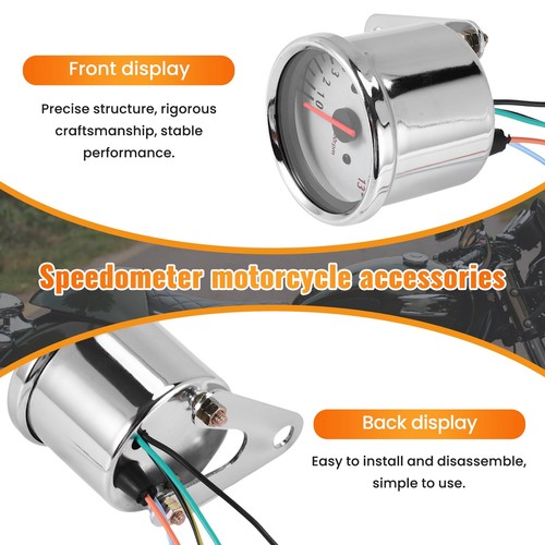 Universal Motorrad Roller 13000 RPM Analog Tachometer Lehre Nachtlicht N5T57115 - Bild 6 von 8
