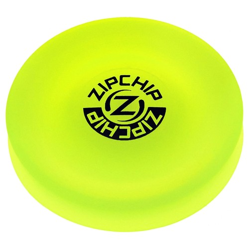 Disc Golf ZipChip - Mini Flying Disc - Soft Rubber Catch Disc - Neon Yellow - Picture 1 of 4