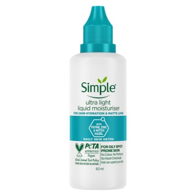 Simple Daily Skin Detox Ultra-light Liquid Moisturiser 60ml - Free Shipping