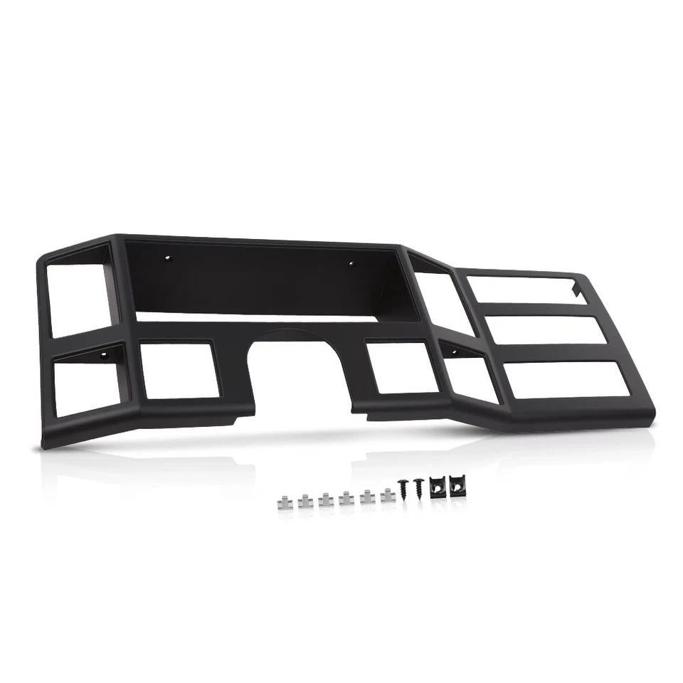 Fit For 84-1996 Jeep Cherokee XJ Comanche Dash Radio Bezel Instrument Trim Black Foto 2 de 4
