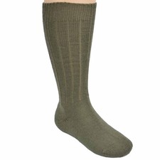 Winter-Str&uuml;mpfe mit Pl&uuml;schsohle orignal Bundeswehr oliv warm BW Kniestr&uuml;mpfe