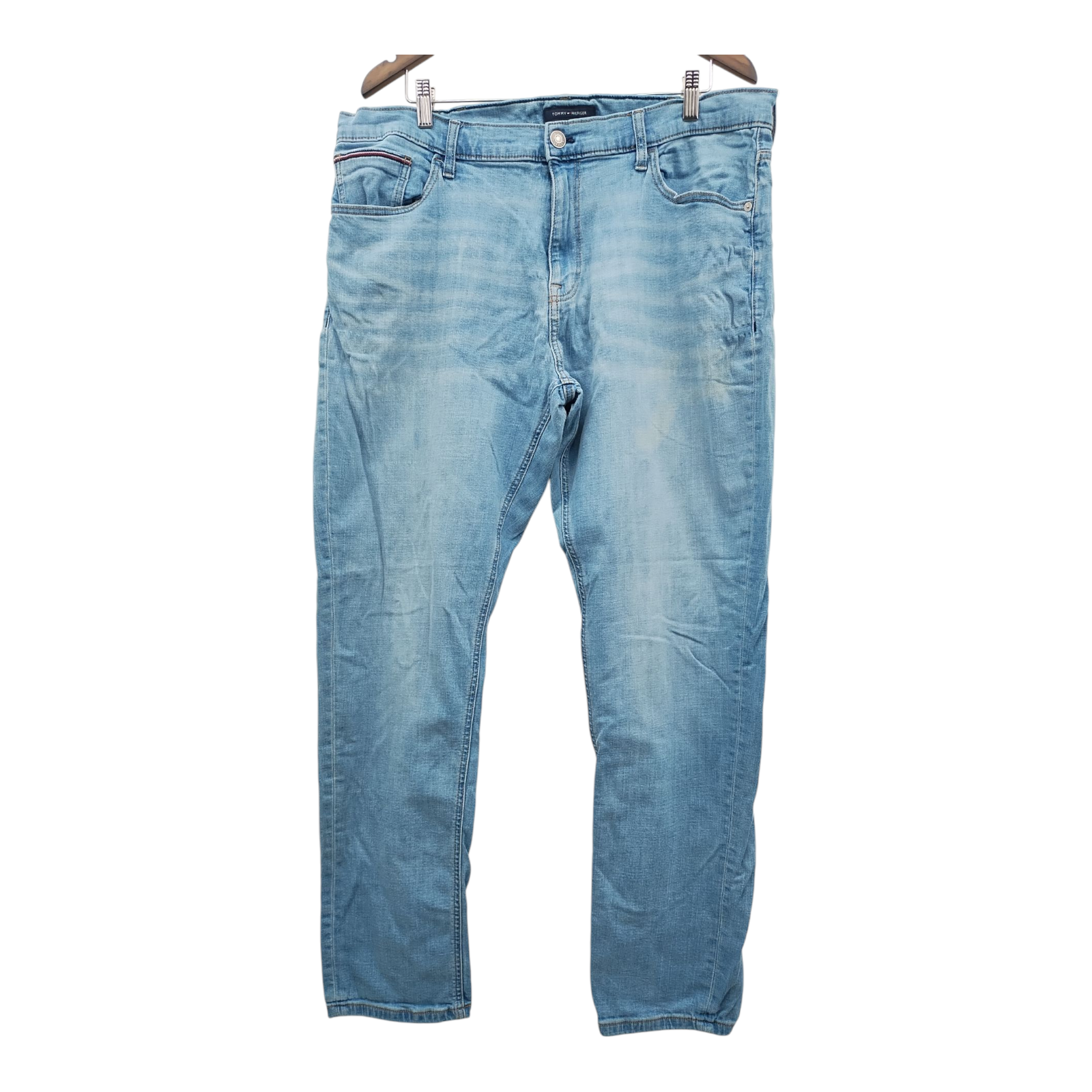 TOMMY HILFIGER Mens Slim Tapered Blue Jeans 38x32