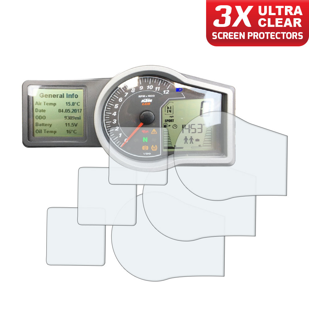 Brotect Protection Ecran Anti-Reflet Pour KTM 690 Duke / 790 Duke / 1290 Super Duke R (6 Pièces) - Film Mat