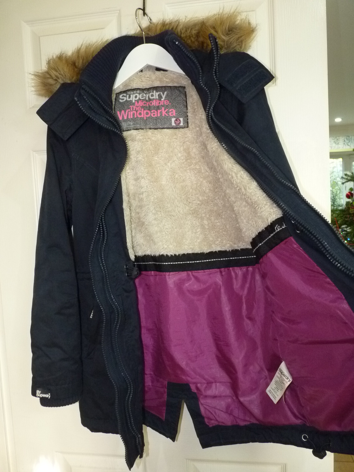 Superdry Parka Microfibre The Windparka Womans size M  jacket coat image 6