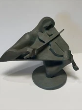 Ted Egri Bronze Sculpture Musician Cubism Abstract Modernism Taos Listed