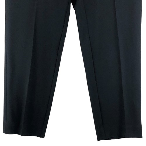 St. John Womens Size 10 Emma Career Pants Stretch Black Tapered Straight Leg - Picture 4 of 14
