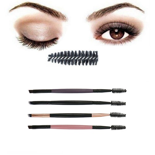 Eyebrow Brush Dual-ended Duo Brow Eyeliner Angled Cut Spoolie Brush Makeup Tools - Picture 3 of 16