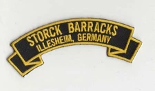 Storck Barracks , Illesheim Germany 4" embroidered rocker tab patch 