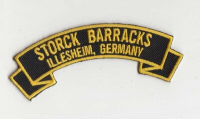 Storck Barracks , Illesheim Germany 4'' embroidered rocker tab patch 