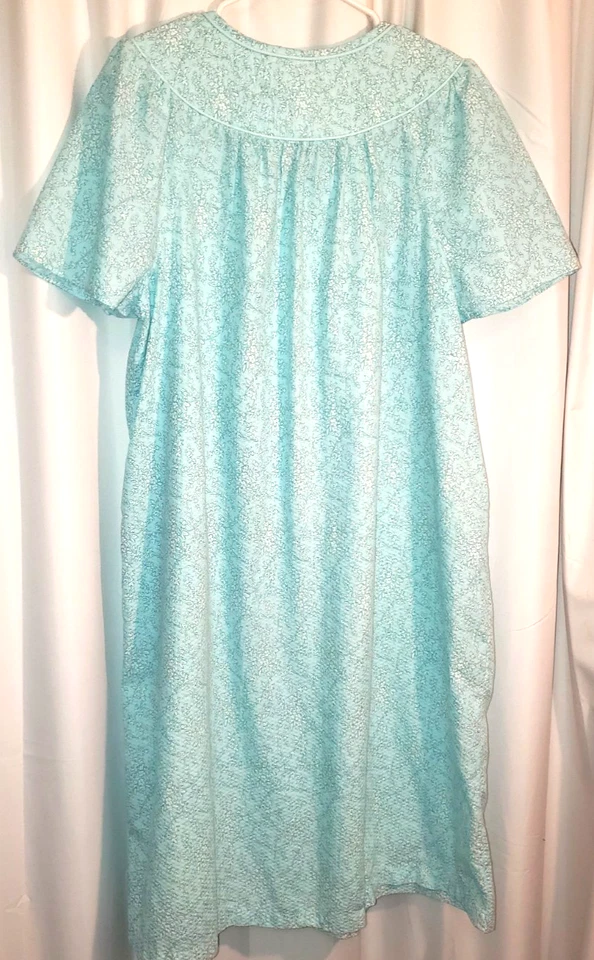 Simply Basic Aqua Blue XL (16-18) Mujer Bata Casa Vestido con Bolsillos Foto 2 de 3