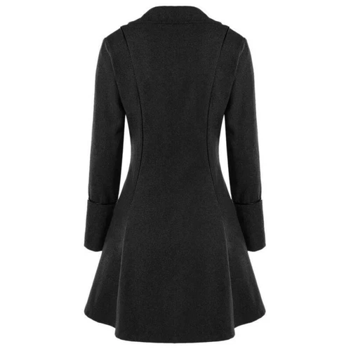 Women Steampunk Victorian Gothic Coat Jacket Lace Trim Tailcoat Medieval Dress - Picture 5 of 12