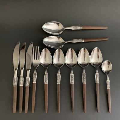 Vintage Ekco Eterna La Joya Stainless Flatware Mid Century 12 pc