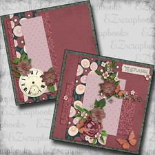 Cherish NPM - 2 Premade Scrapbook Pages - EZ Layout 5639
