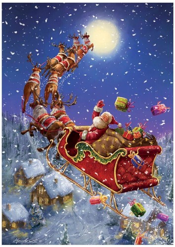 New Educa Jigsaw Puzzle 500 Pieces Kids Adults 11+ 19519 Santa Claus is Coming - Picture 2 of 2