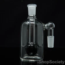 4.5” 14MM Black Shower Head Ash Catcher 90° Hookah Glass Pipe Bubbler - P504