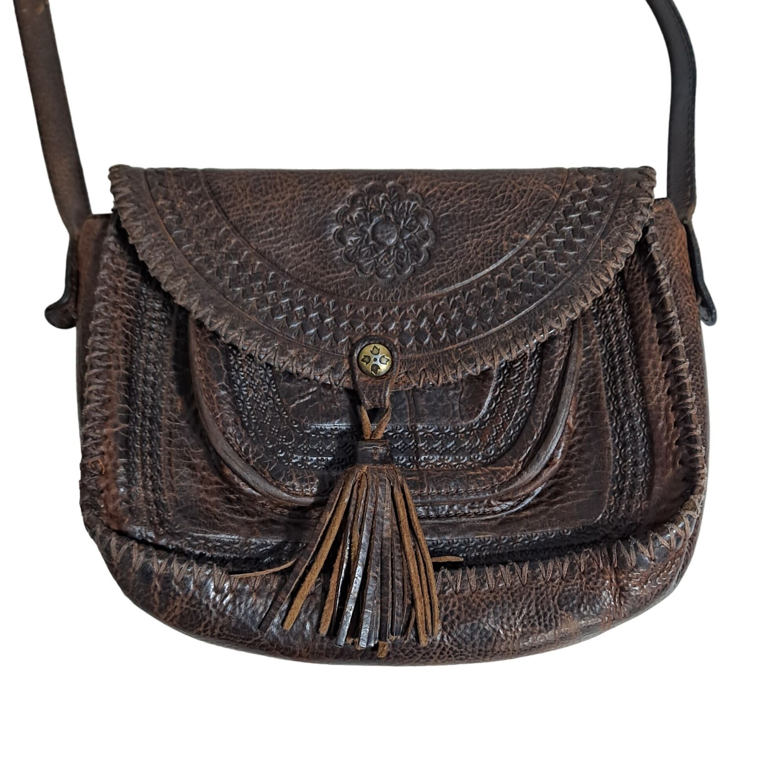 Patricia Nash Purse BEAUMONT Crossbody Tooled Tassel … Gem