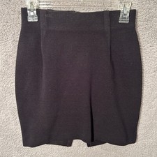 Pleated Rear Zip Short Skirt Women's Women's Size 8 Made in USA Black