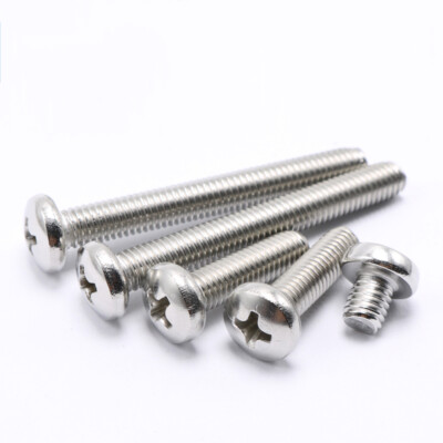 M2 M2.5 M3 M4 M5 M6 Phillips Cross Pan Head Machine Screws 304 Stainless Steel