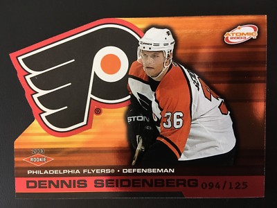 2002-03 Pacific Atomic Red Rookie 121 Dennis Seidenberg ed/125