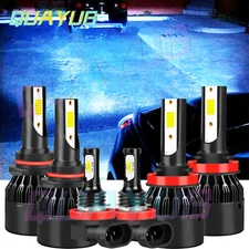 For Chevy Cruze 2016-2019 Combo LED Headlight+Fog Light Bulbs Kit 8000K Blue 6X