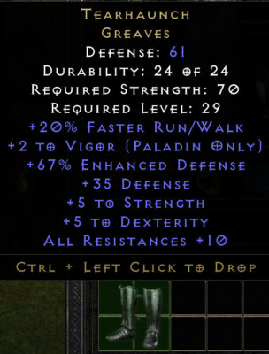 Diablo 2 Resurrected  - Tearhaunch Paladin Stiefel  PC - Alle Regionen