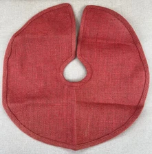 The Country House Collection Red Burlap Tree Skirt 16" NEW
