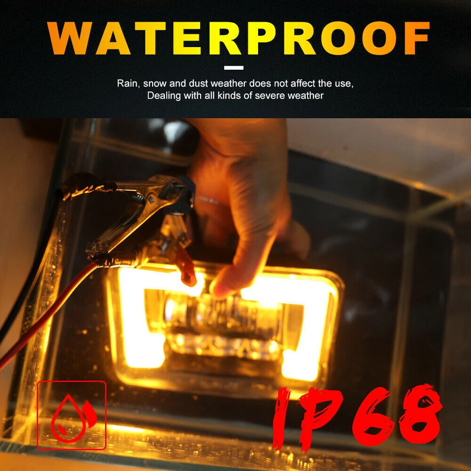 Faro LED 4x6" haz sellado alto-bajo DRL intermitente para Toyota Tercel 1988-1994 Foto 4 de 4