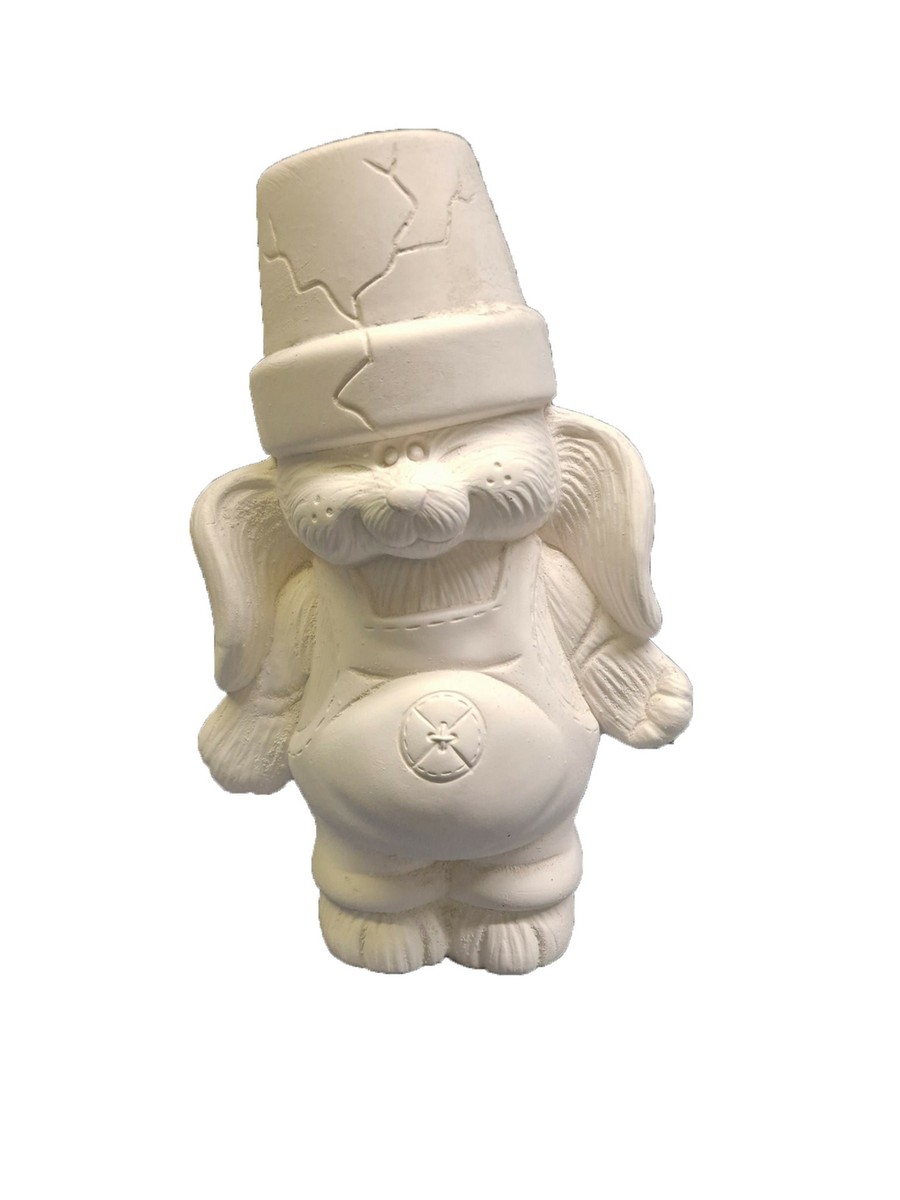 Cracked Pot Boy Bunnies Ceramic Set - 5 Ready To Paint Bisque Figures For Crafting