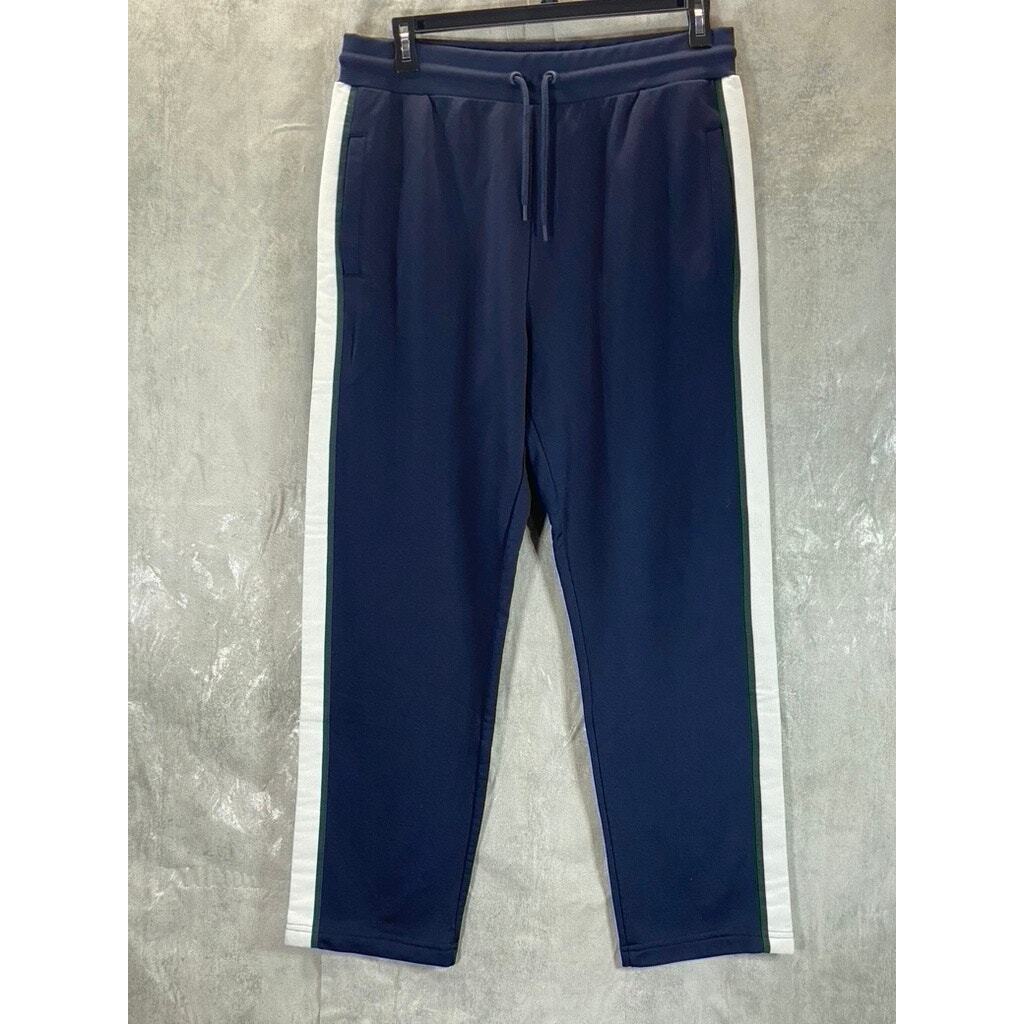 ZARA Men's Navy/White Striped Drawstring Pull-On Sweatpants SZ XL