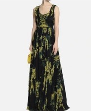 NWOT Dolce&gabbana Floral Print Silk Gown Size 38