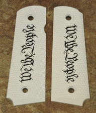 1911 Grips - WE THE PEOPLE - WHITE/BLACK - .45, AMBI, FULL SIZE, LASER, CUSTOM