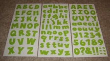 Me & My Big Ideas MAMBI Stickers ~ Green Block Alphabet...Upper, Lower & Extra