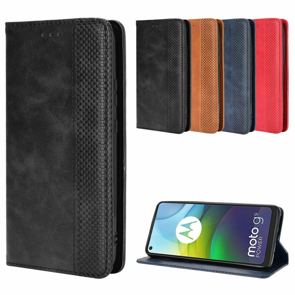 For Motorola MOTO One 5g ACE Phone Case Flip Leather Wallet Card Stand Cover - Image 2 of 4