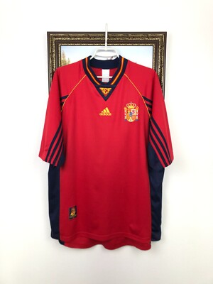 Spain Home football shirt 1998 Soccer Adidas Jersey Mens Camiseta
