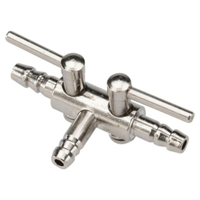 Europet Bernina 2/3 Wegehahn Metall für Luftschlauch 4/6 mm Aquarium