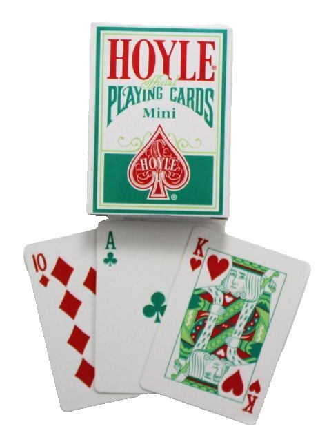 Hoyle Mini Deck Holiday Edition Green Playing Cards Xmas Tiny Small by Bicycle