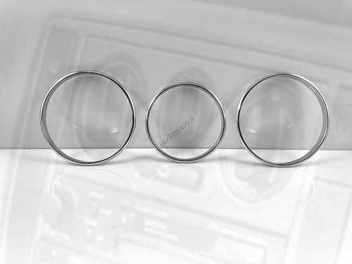 For VW Passat B5 96-00 Polished Aluminum Heater dash panel Surrounds Rings 3pcs - Bild 4 von 7