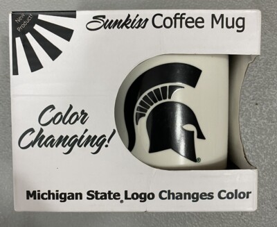 Michigan State Logo Changes Color Sunkiss Coffee Mug