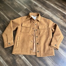 Old Navy Boys Tan Brown Snap Front Jacket, Size 8