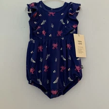Kyte Baby Bamboo Bubble Romper Axolotl Baby Girl Size 6-12M NWT