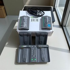 2 OEM Nikon EN-EL18 a/b Batteries w/ Wasabi Power Dual Battery Charger WORKING