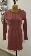 Forever 21 Long Sleeve Ribbed Knit Sweater Dress Size M