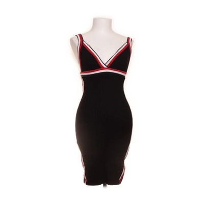 Kendall + Kylie, Kleid, Größe: XS, Schwarz/Rot/Weiß, Elasthan/Viskose #j99