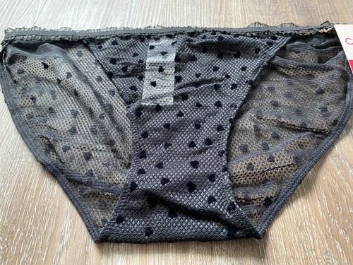 CALVIN KLEIN~NUEVO~1 Par~Corazones Flocados Cuerda Bikini Ropa Interior~Pequeño~S~NUEVO CON ETIQUETAS~Malla - Imagen 3 de 6