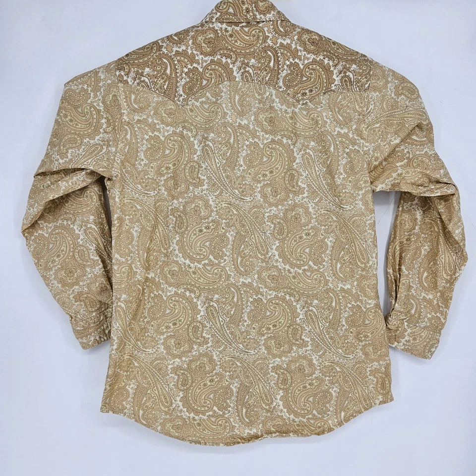 Camisa Express Rider De Colección Para Hombre Grande Western Pearl Snap Southwest Manga Larga Foto 3 de 4