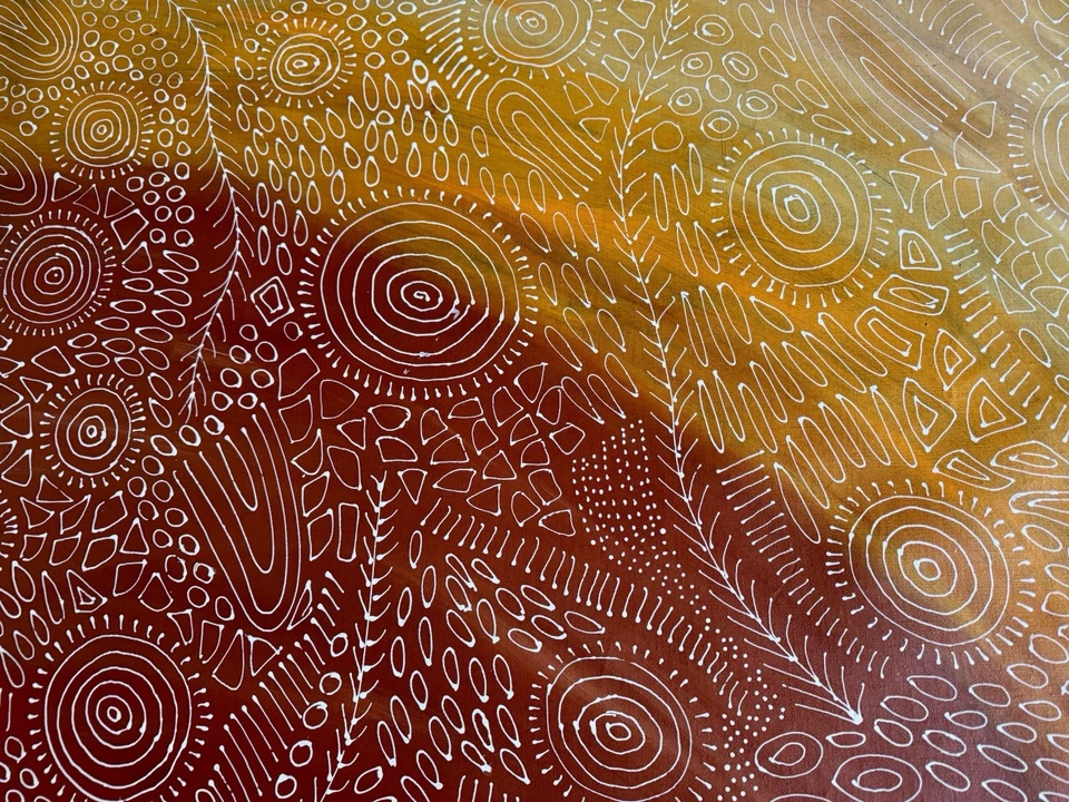 Freda Price Pitjara, Auténtico arte aborigen. Hija de Anna Price Petyarre. Foto 2 de 4