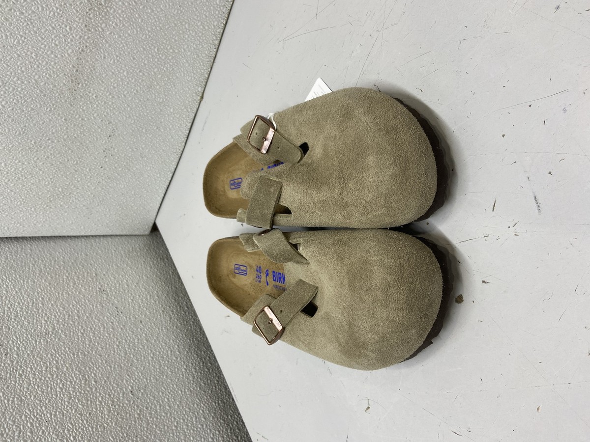 Birkenstock Soft Footbed Boston Clogs Taupe Unisex Size W9  display picture 2