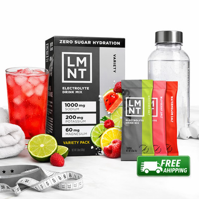 LMNT Zero Sugar Electrolytes - Variety Pack Bundle | Drink Mix | 18-Count
